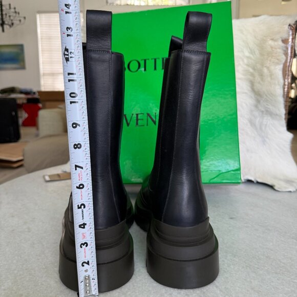 Bottega Veneta Military Calf Black Leather Brown & Black Tire Boot 630284 - Picture 8 of 16